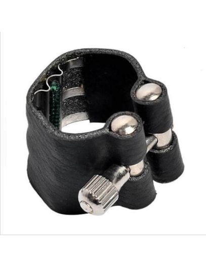 ABRAÇADEIRA CUSTOM COURO P/ SAX ALTO C/PROTETOR DE BOQUILHA DE PLASTICO ABSCOBALTO