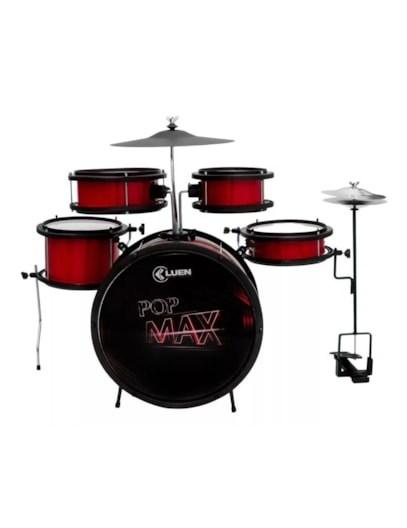 BATERIA LUEN INFANTIL POP MAX VERMELHA 44011VM