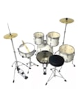 Bateria Noah Compacta White Cloud Juvenil Completa Bumbo 16