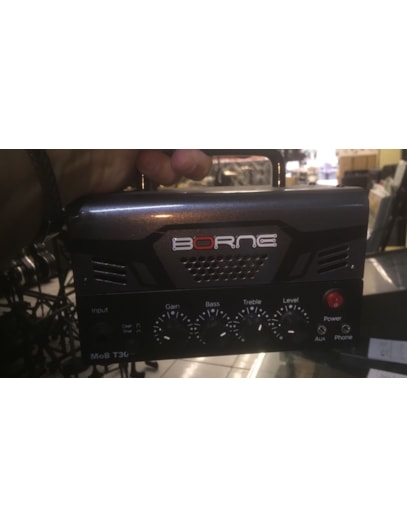 CABEÇOTE DE GUITARRA BORNE MOB T30 CINZA CHUMBO