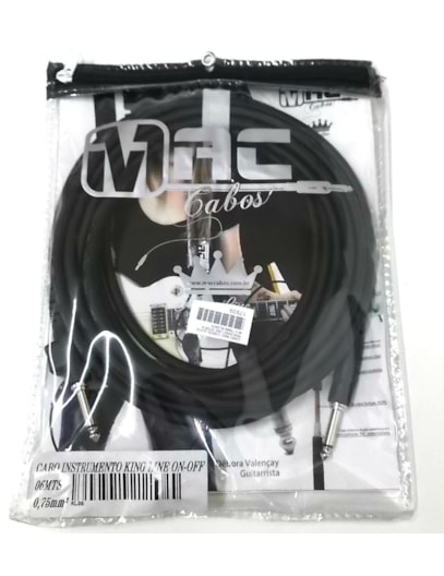 CABO MAC CABOS GUITARRA KING LINE STOP 6M 0,75MM KL06PS
