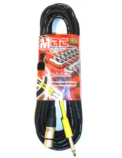 CABO MAC CABOS P/MICROFONE 30FT/9.15M XLR+P10 BORRACHA MC30PB