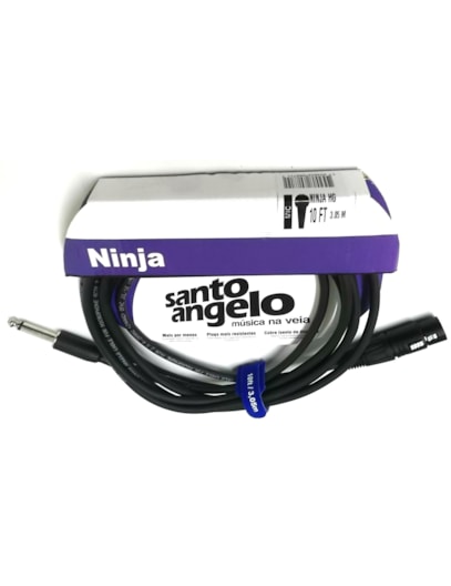 CABO SANTO ANGELO P/MICROFONE NINJA BORRACHA 3,05M 129