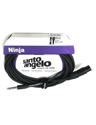 CABO SANTO ANGELO P/MICROFONE NINJA BORRACHA 4,57M 130