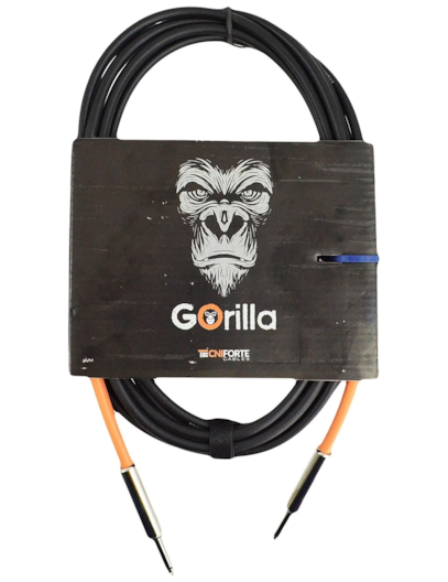 CABO TECNIFORTE GORILLA EMBORRACHADO P/INSTRUMENTOS 6,09M PLUG P10 20FT GO20NI