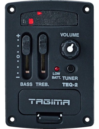 CAPTADOR PRE EQUALIZADOR TAGIMA TEQ2 C/ AFINADOR P/CAVACO/UKULELE