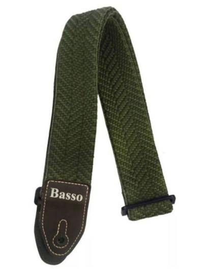 CORREIA BASSO P/INST DE CORDA INDIE VERDE 5CM EX06