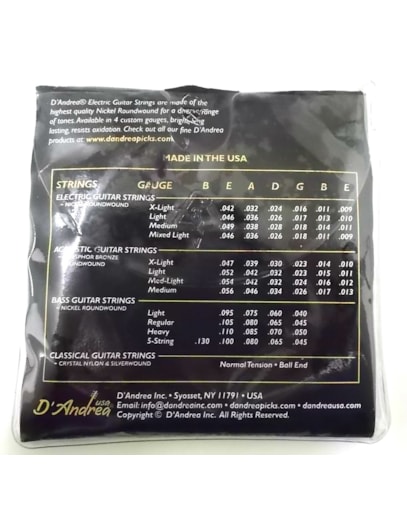 ENCORDOAMENTO DANDREA GUITARRA LIGHT 010 DAN10