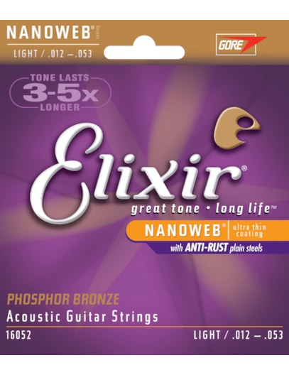 ENCORDOAMENTO ELIXIR P/VIOLÃO 012 PHOSPHOR BRONZE 16052 IZ8090