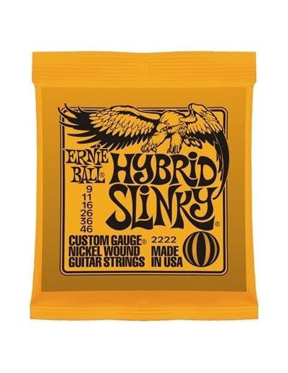 ENCORDOAMENTO ERNIE BALL GUITARRA 09 HYBRID SLINKY 2222