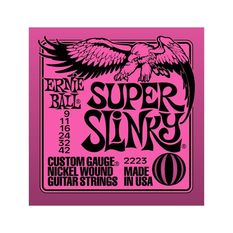 ENCORDOAMENTO ERNIE BALL GUITARRA 09 SUPER SLINKY 2223 - Innova Music