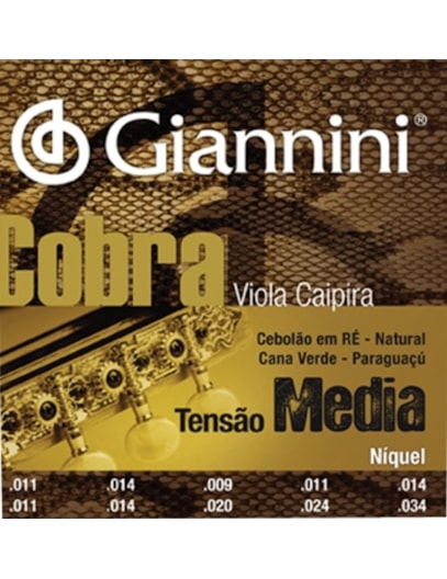 ENCORDOAMENTO GIANNINI VIOLA CAIPIRA COBRA T. MEDIA