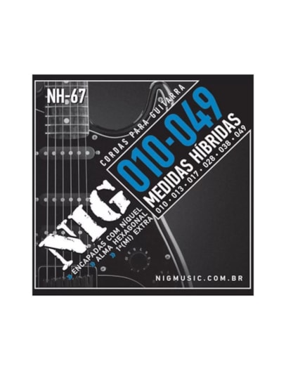 ENCORDOAMENTO NIG GUITARRA 010 NH67 HIBRIDA