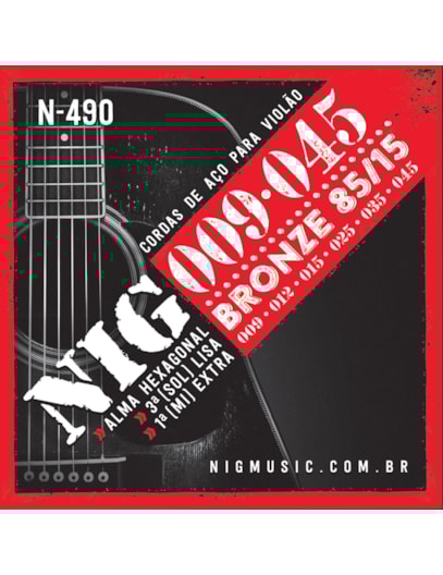 ENCORDOAMENTO NIG VIOLÃO AÇO 09 BRONZE N490