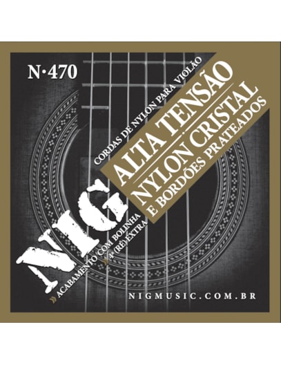 ENCORDOAMENTO NIG VIOLÃO NYLON CRISTAL C/BOLINHA N470