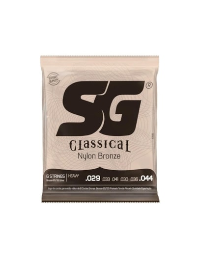 ENCORDOAMENTO SG P/VIOLAO 7C BRONZE 65/35 PRATA TENSAO ALTA PESADA 2405