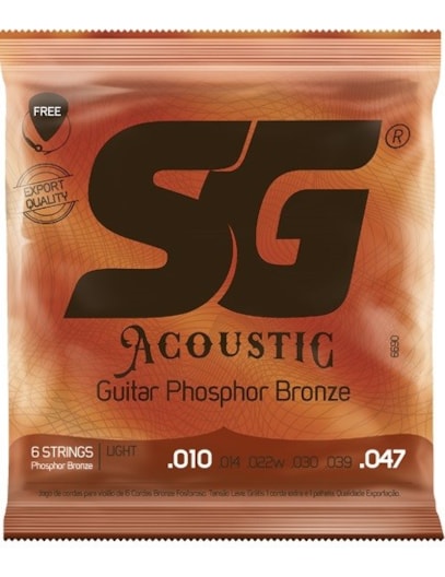 ENCORDOAMENTO SG P/VIOLÃO BRONZE FOSFORO 010 6690