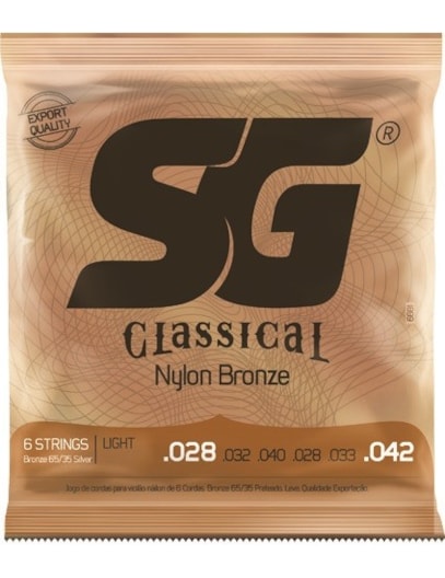 ENCORDOAMENTO SG P/VIOLÃO NYLON BRONZE TENSÃO LEVE 6681