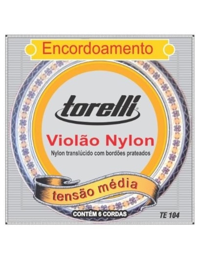 ENCORDOAMENTO TORELLI VIOLÃO NY TENSAO MEDIA CRIST/PRAT TE104