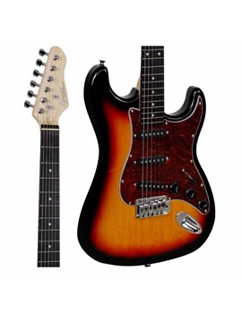 Guitarra elétrica Giannini Standard G-100 de choupo 3-tone sunburst e tortoise