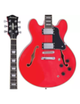 Guitarra elétrica Strinberg SHS300 hollow body de tília red com diapasão de madeira técnica