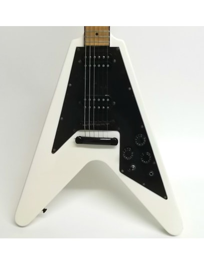 GUITARRA EPIPHONE FLY V 67 NEGATIVE BRANCA