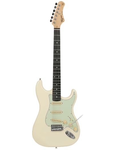 GUITARRA TAGIMA STRATO WOODSTOCK BRANCO TG500 OWHE/MG