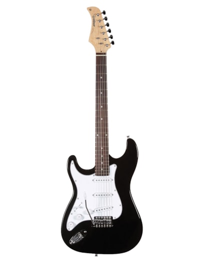 GUITARRA WALDMAN STRATO CANHOTA PRETA ST-111LH