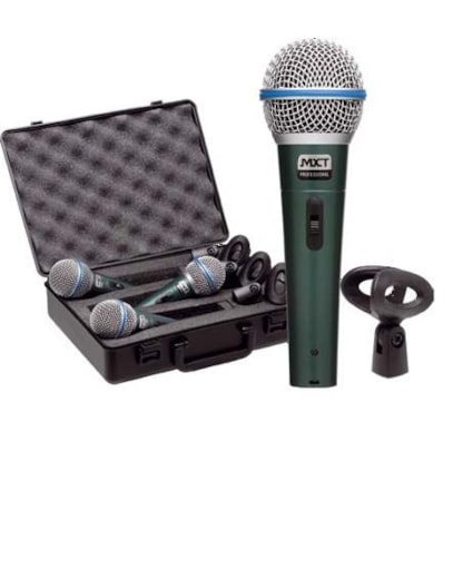 KIT DE MICROFONE MXT DINAMICO PRO BTM58A KIT C/3