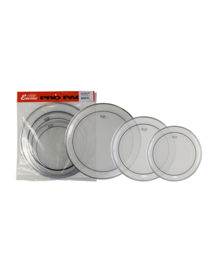 KIT DE PELE REMO ENCORE 10"12"14"PINSTRIPE TRANSPARENTE ENPO24PP 10649