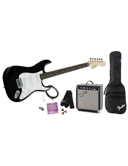 KIT FENDER SQUIER GUITARRA AFFINITY FRONTMAN 10 C/AMPL/CORREIA/AFIN/CABO/CAPA 0301612 006