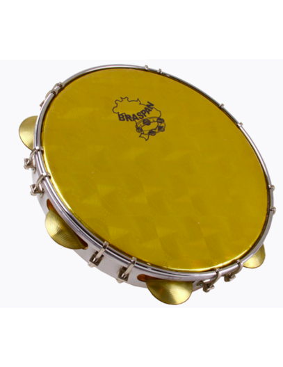 PANDEIRO BRASPAN 12" PELE PRETA TARRAXA CROMADA FORMICA PRETA 150-C