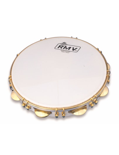 PANDEIRO RMV 10" DR BRANCO PELE PEROLIZADA BRANCA/PRETA PPA0170