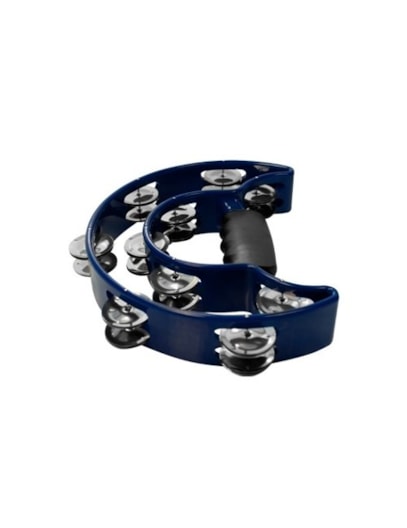 PANDEIRO TURBO ATB002BL MEIA LUA AZUL C DUPLO ANEL