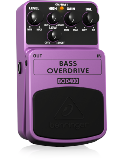 PEDAL DE EFEITO BEHRINGER BAIXO BASS OVERDRIVE BOD400