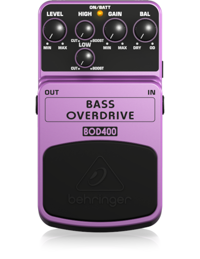 PEDAL DE EFEITO BEHRINGER BAIXO BASS OVERDRIVE BOD400