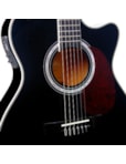 VIOLÃO DI GIORGIO ELETRICO ATIVO NYLON WINGS BLACK PRETO WB