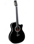 VIOLÃO DI GIORGIO ELETRICO ATIVO NYLON WINGS BLACK PRETO WB