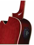 VIOLÃO DI GIORGIO FOLK GENESIS ATIVO ACO C/AFINADOR VERMELHO GESB