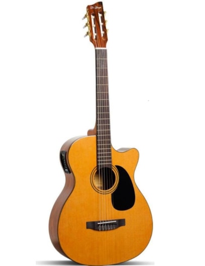 VIOLAO DI GIORGIO FOLK MONTEREY ELETRICO ATIVO NYLON NATURAL