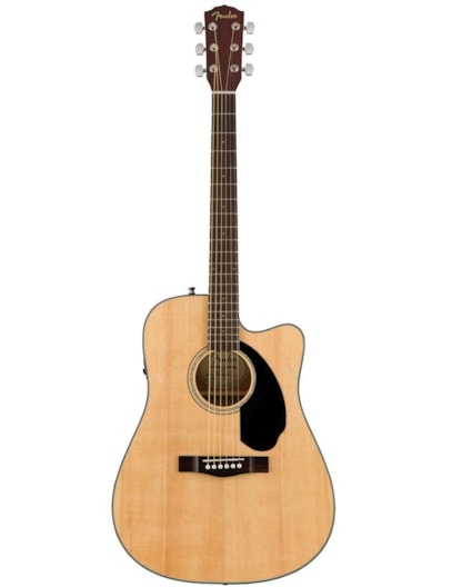 VIOLÃO FENDER AÇO DREADNOUGHT SOLID TOP CUTAWAY ELETROACUSTICO NATURAL CD60SCE