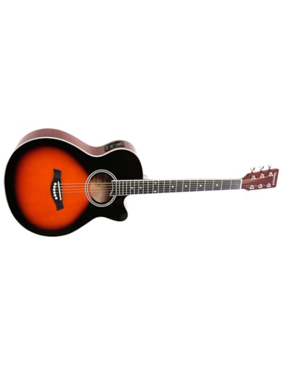 VIOLÃO GIANNINI AÇO ELETROACUSTICO SUNBURST GSF1R CEQ 3TS