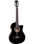 VIOLÃO GIANNINI FLAT ELETROACUSTICO NYLON NF14 CEQ BK PRETO 21869
