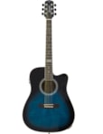 VIOLÃO GIANNINI FOLK ELETRICO AÇO AZUL ESCURO GF1D CEQ BK 22903