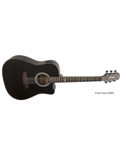 VIOLÃO GIANNINI FOLK ELETRICO AÇO SATIN BLACK GF1D CEQSBK