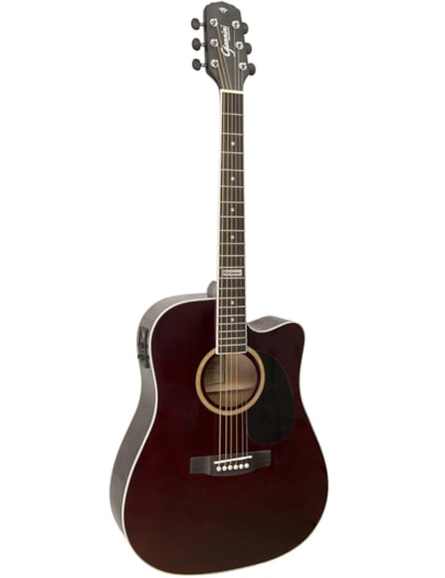 VIOLÃO GIANNINI FOLK ELETRICO AÇO TRANSLUCIDO DARK WINE GF1DCEQTDW 22906