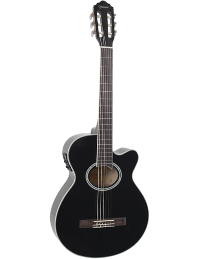VIOLÃO GIANNINI PRETO ELETROACUSTICO NAILON GNF1R CEQ BK 22386