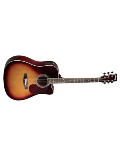VIOLÃO MEMPHIS FOLK ELETRICO ATIVO AÇO MD18 SB SUNBURST