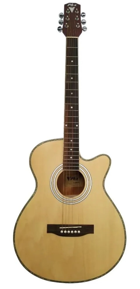 VIOLÃO PHOENIX ELETROACÚSTICO CUTAWAY NATURAL ENCERADO PX188EQNS