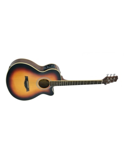 VIOLÃO PHOENIX J WHITE ANATOMICO WESTERN 40 CUTAWAY SUNBURST AH40EQ SB